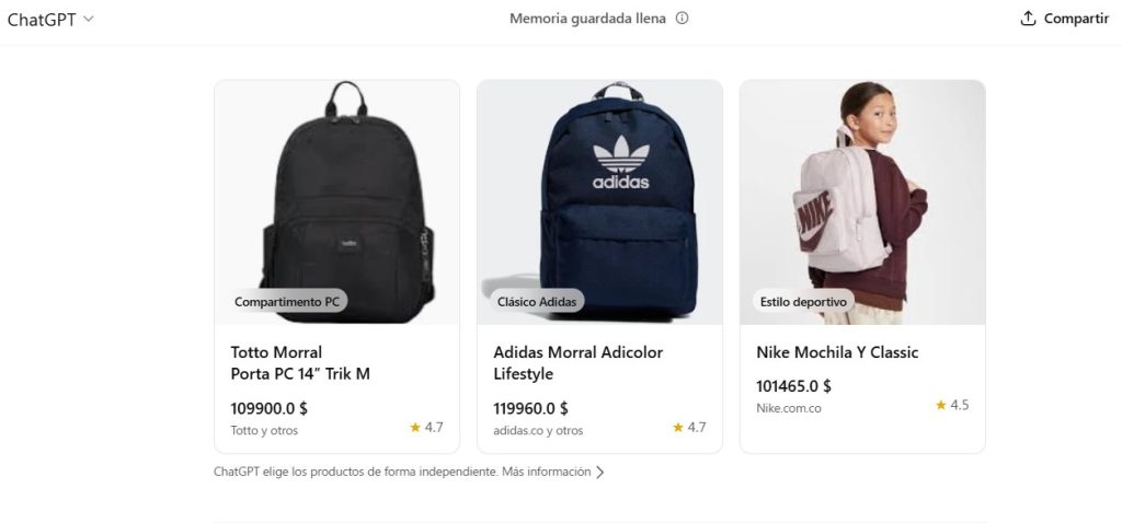 Shopping de ChatGPT